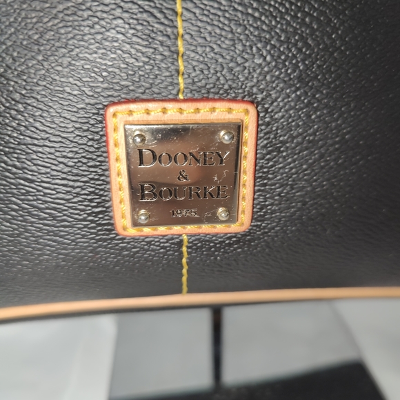 Dooney and Bourke Kimberly Black Pebble Leather with Tan Accents - Picture 3 of 15